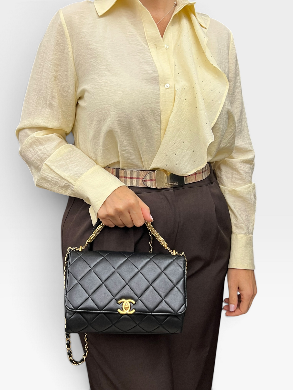 Chanel Classic Flap Crystal Lettering