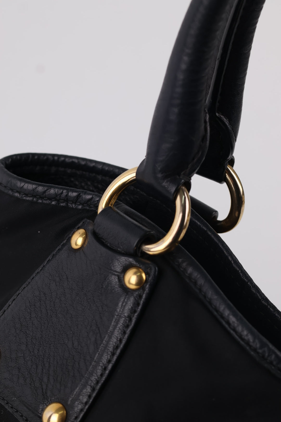 Prada Tote a spalla Nylon e Pelle