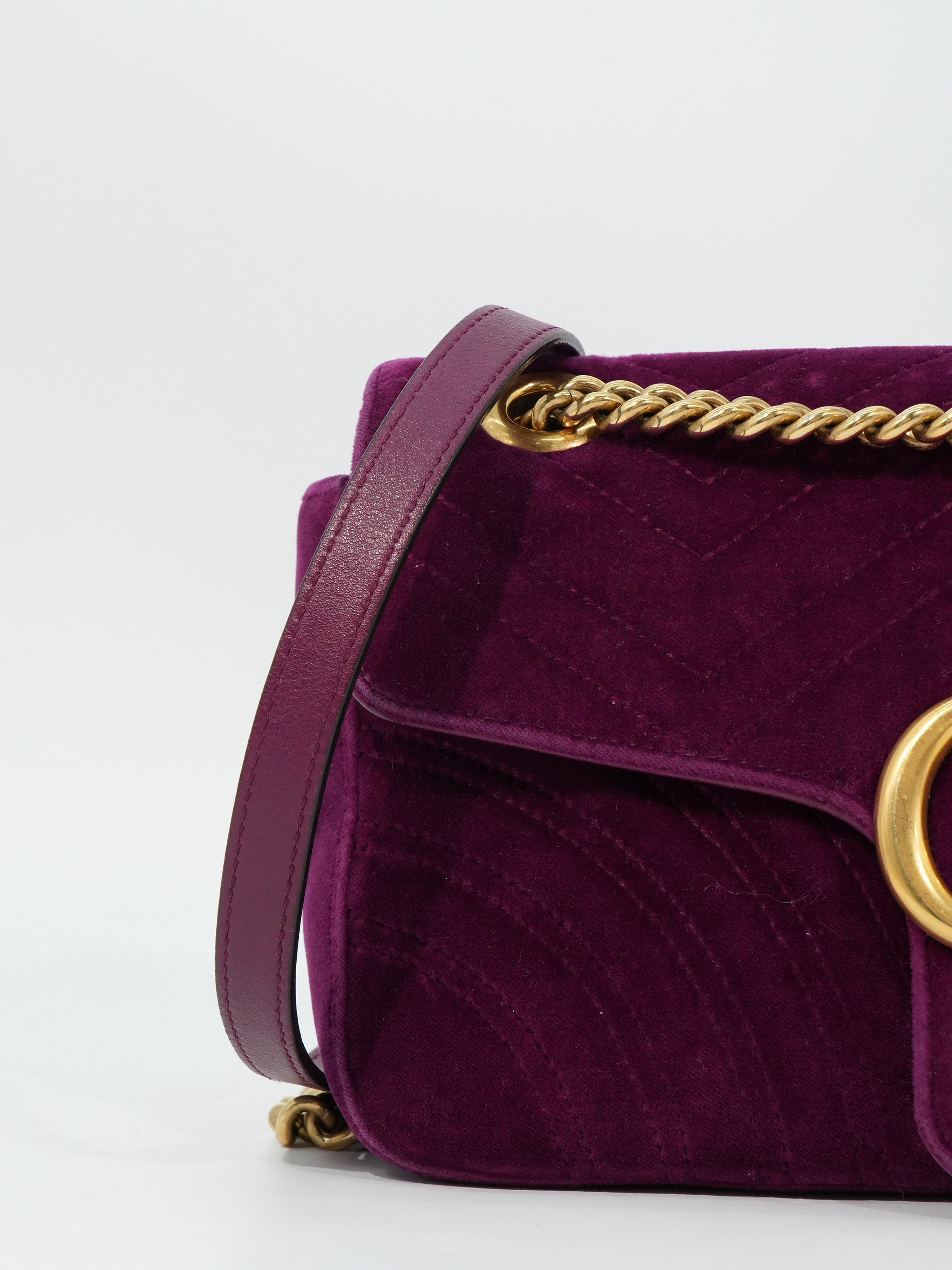 Gucci Marmont Media Velvet Matelassé