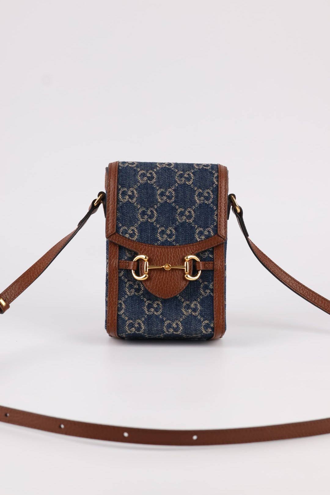 Gucci Porta Cellulare Horsebit GG Denim