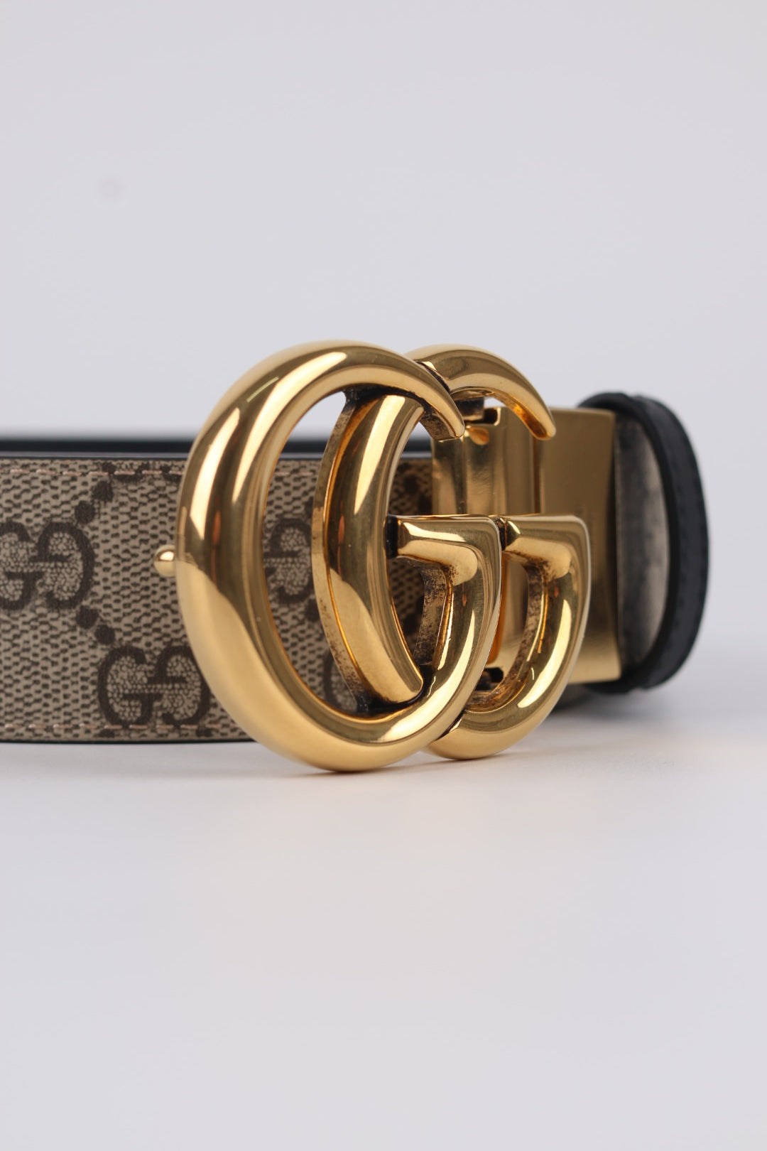 Gucci Cintura Marmont GG Supreme 4 cm Reversibile