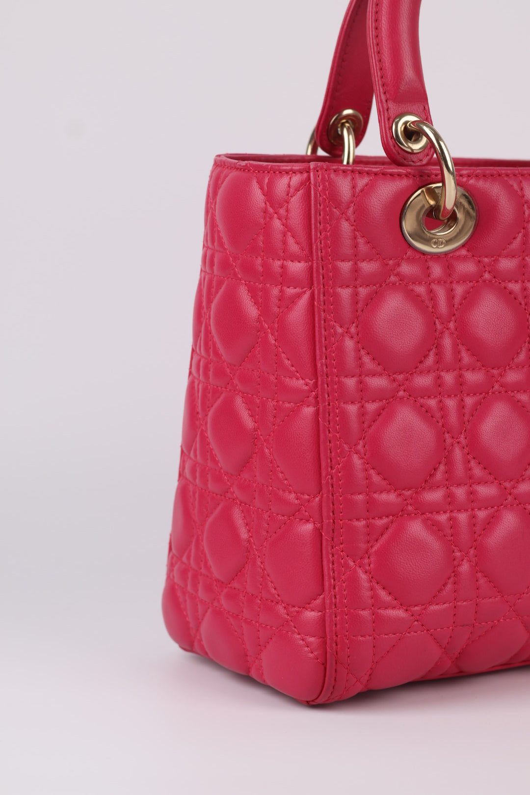 Lady Dior Media in Pelle