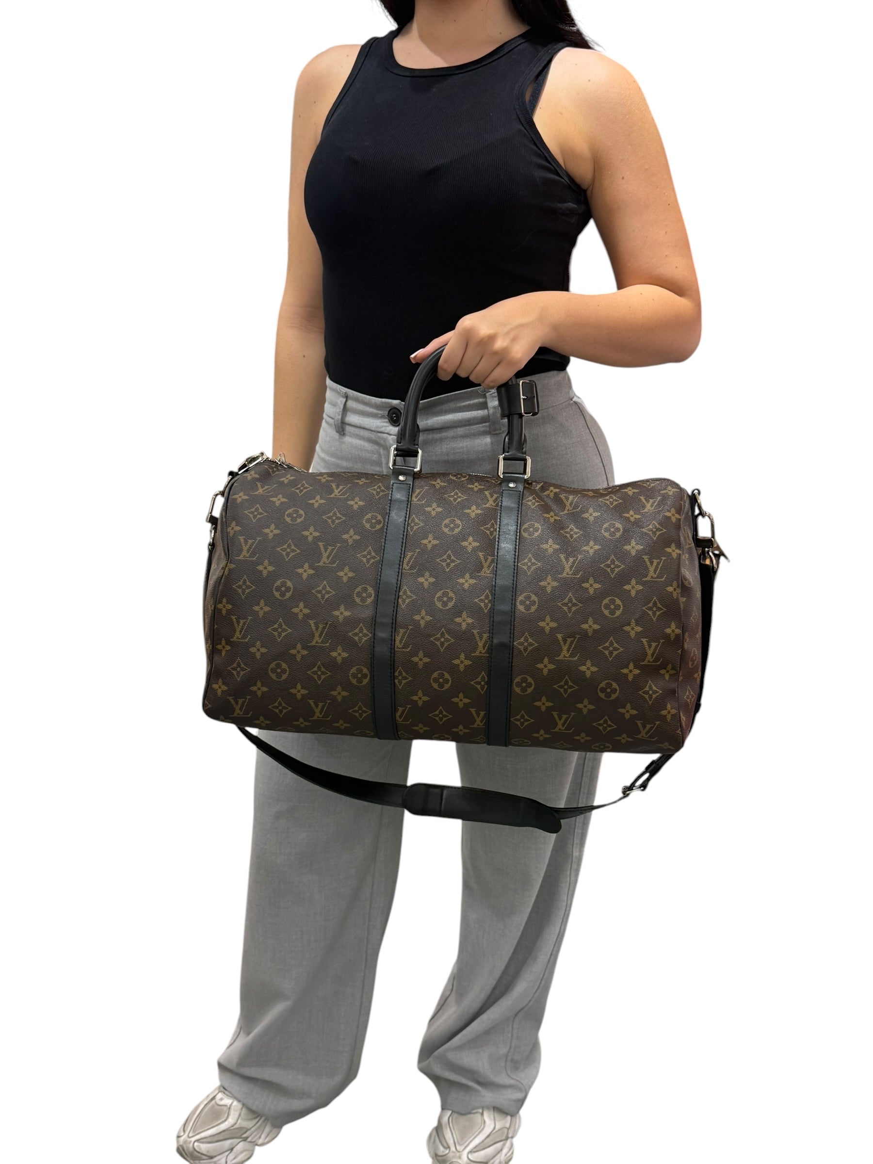 Louis Vuitton Keepall 45 Bandoulière Monogram Macassar