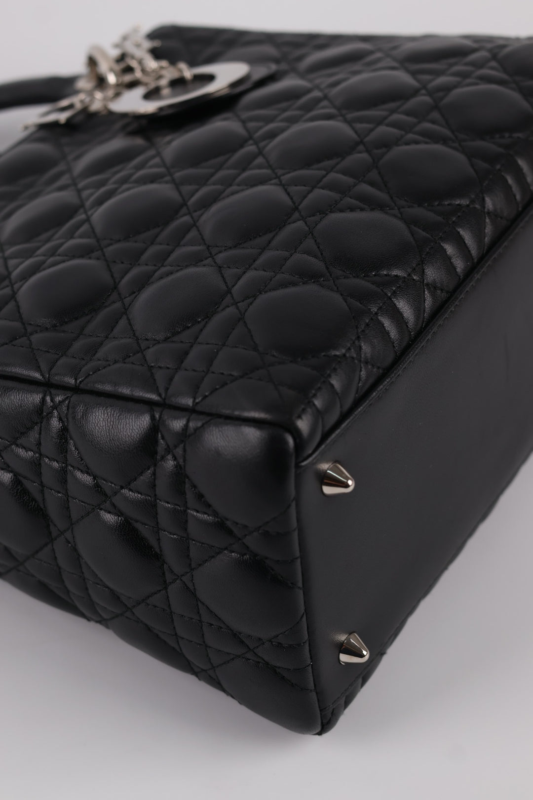 Lady Dior Media in Pelle