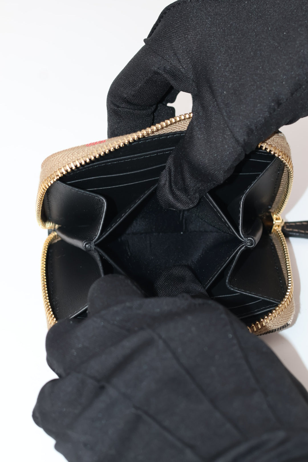 Burberry portafoglio compatto Zippy Check