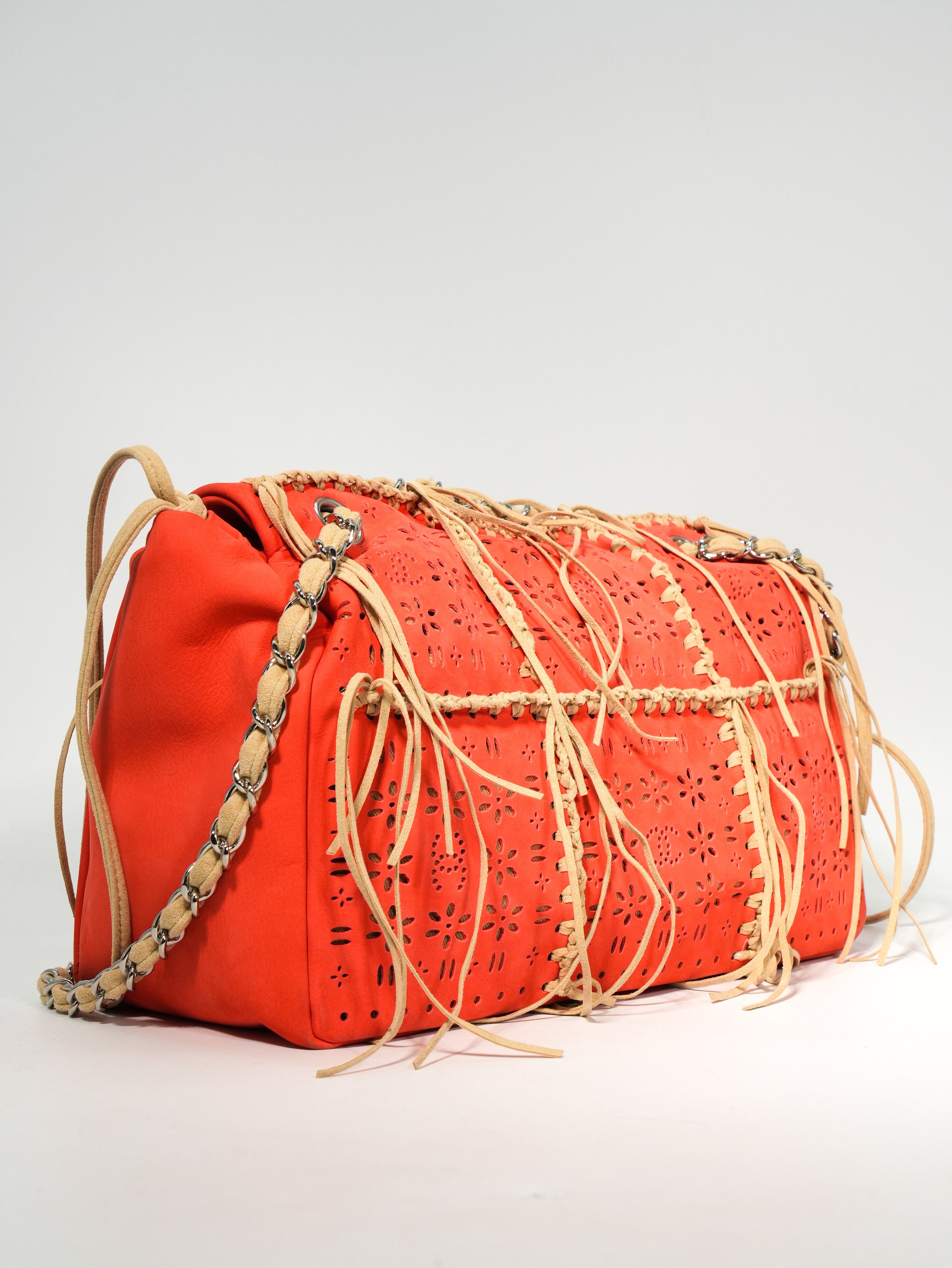 Chanel Fringe Flap Suede