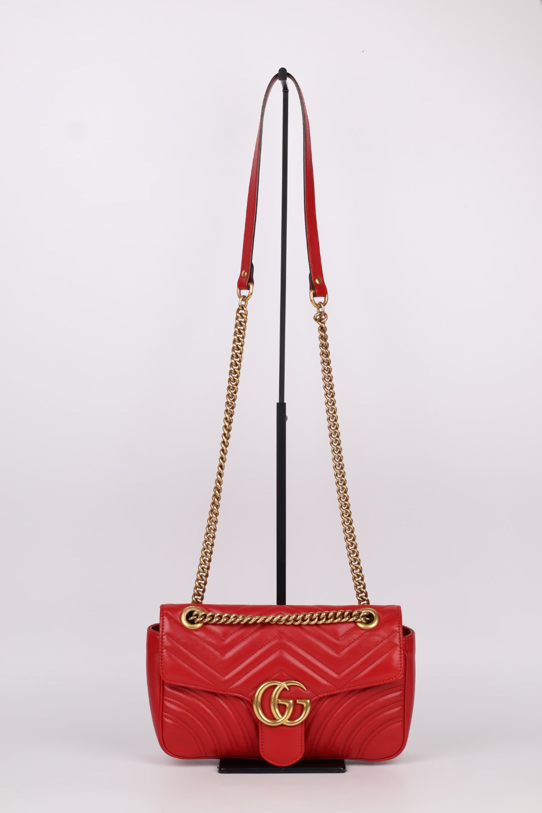 Gucci GG Marmont Media in Pelle Matelassé