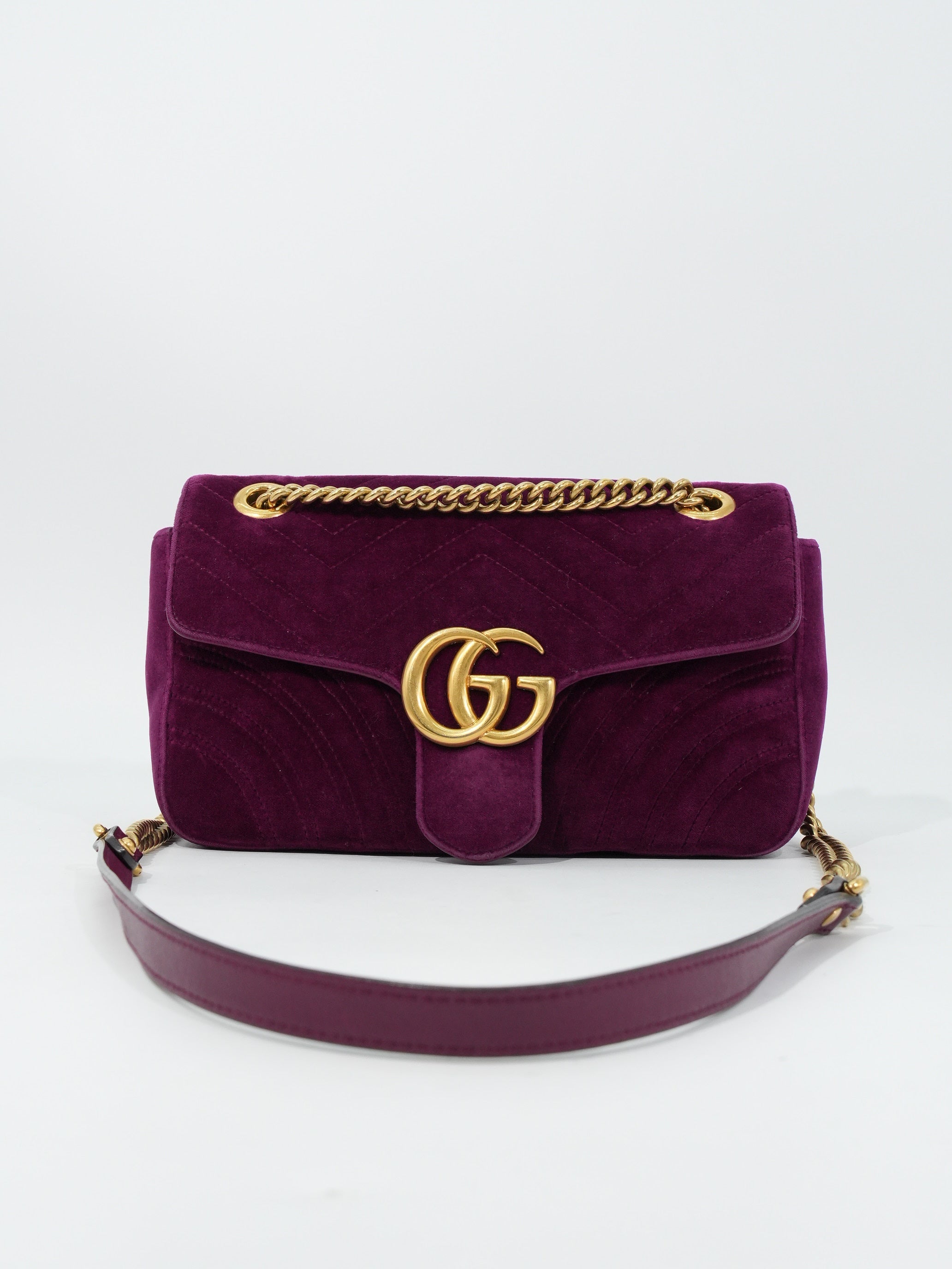 Gucci Marmont Media Velvet Matelassé