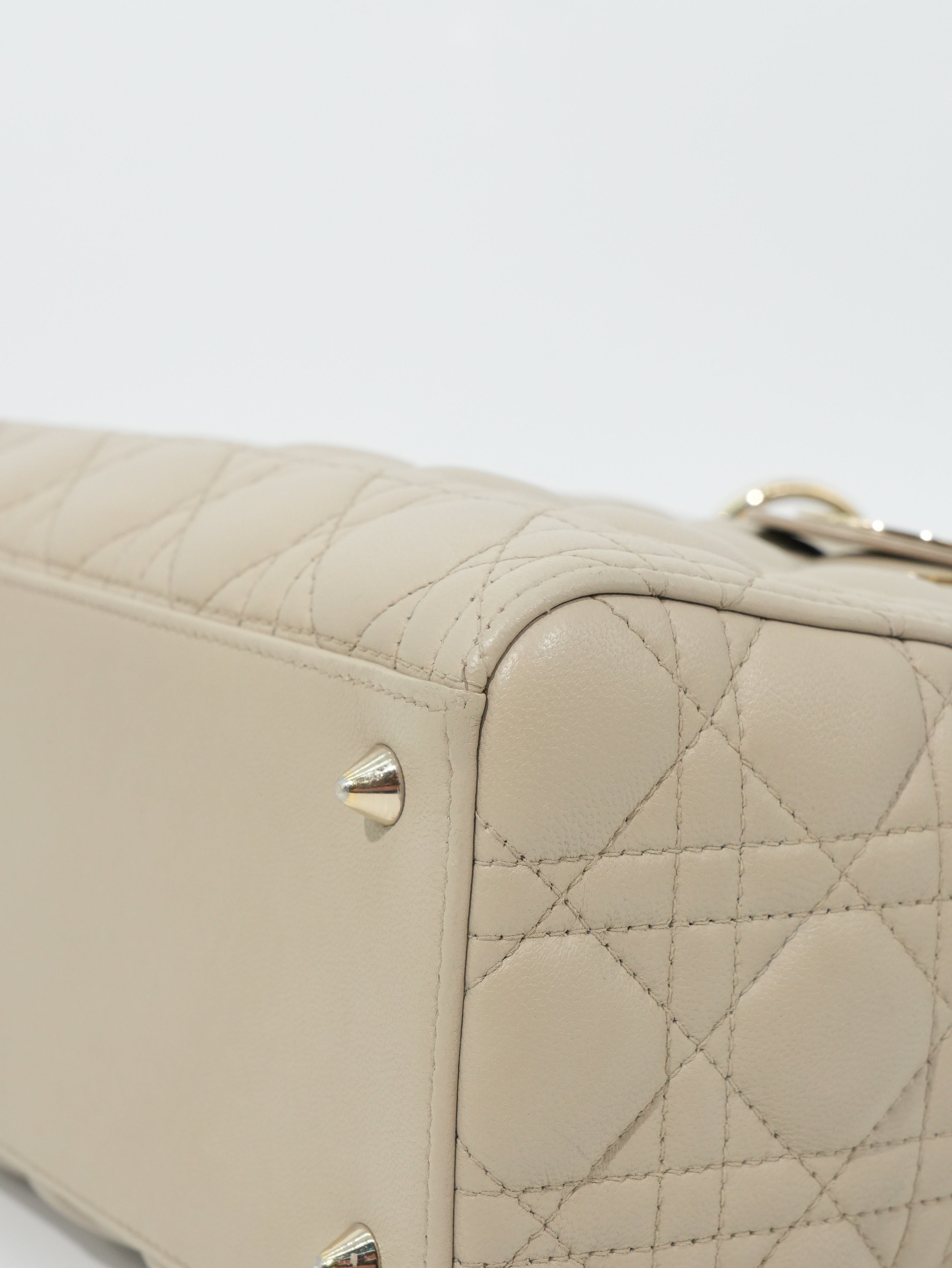 Lady Dior Media in Pelle