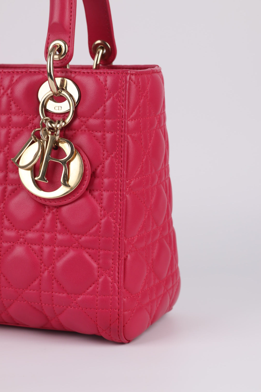 Lady Dior Media in Pelle