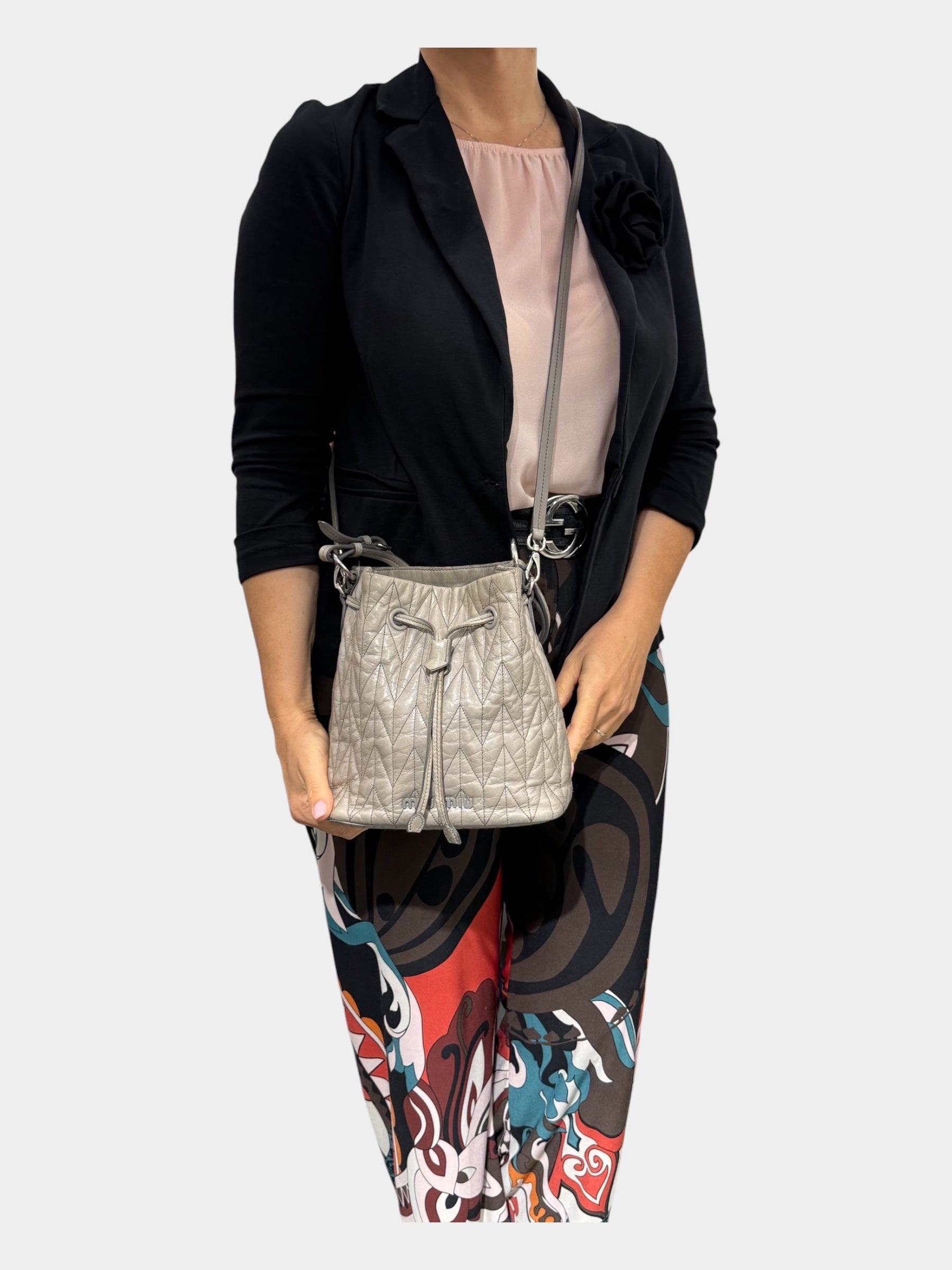 Miu Miu Bucket in Pelle