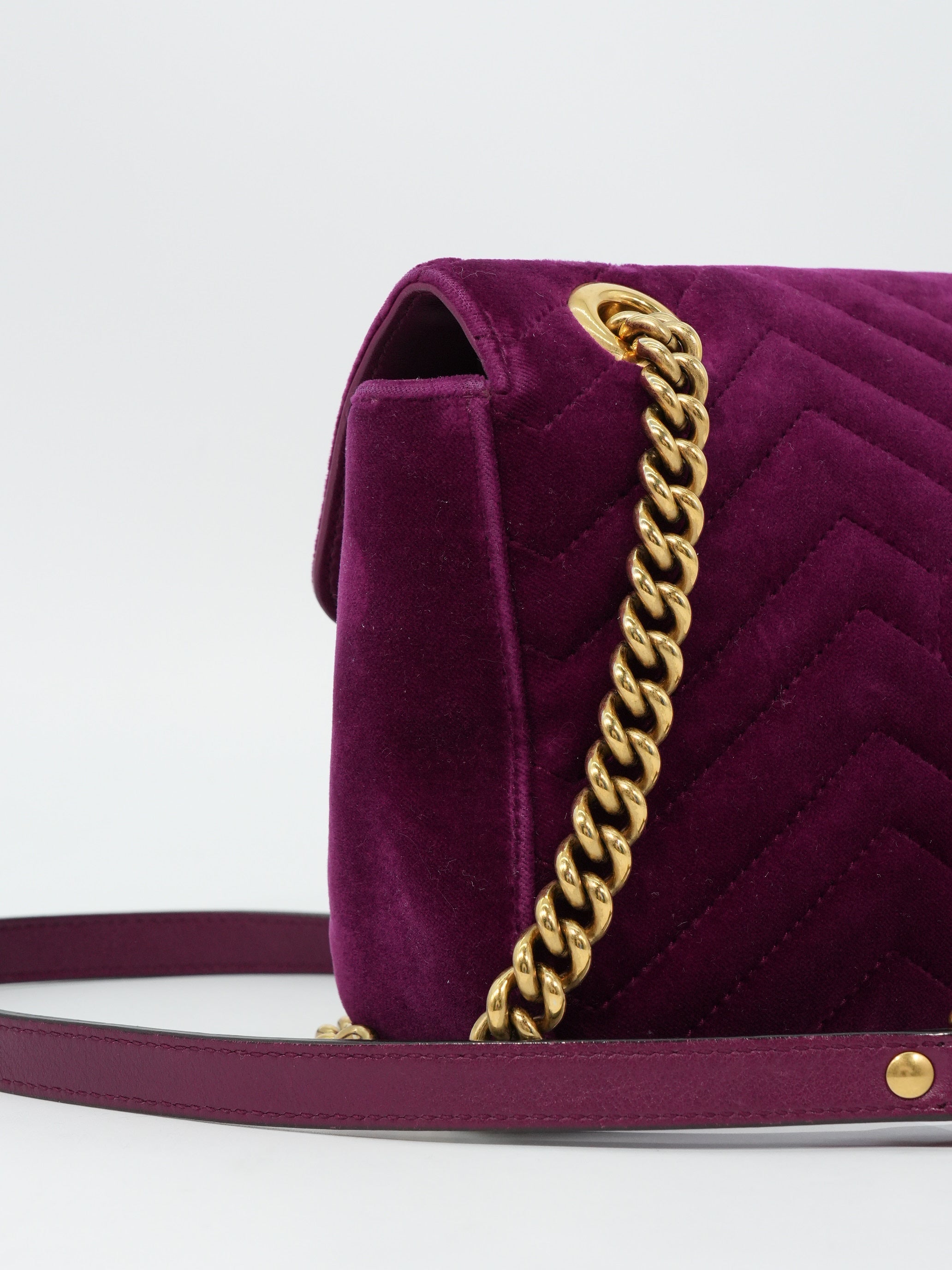 Gucci Marmont Media Velvet Matelassé