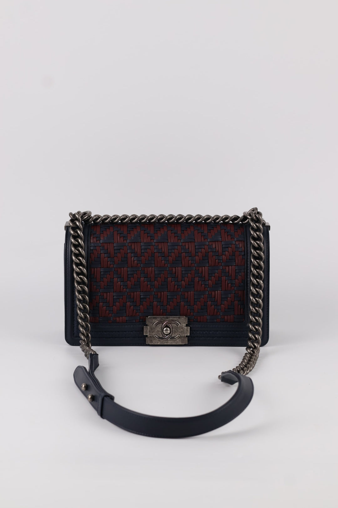 Chanel Boy in Pelle Intrecciata