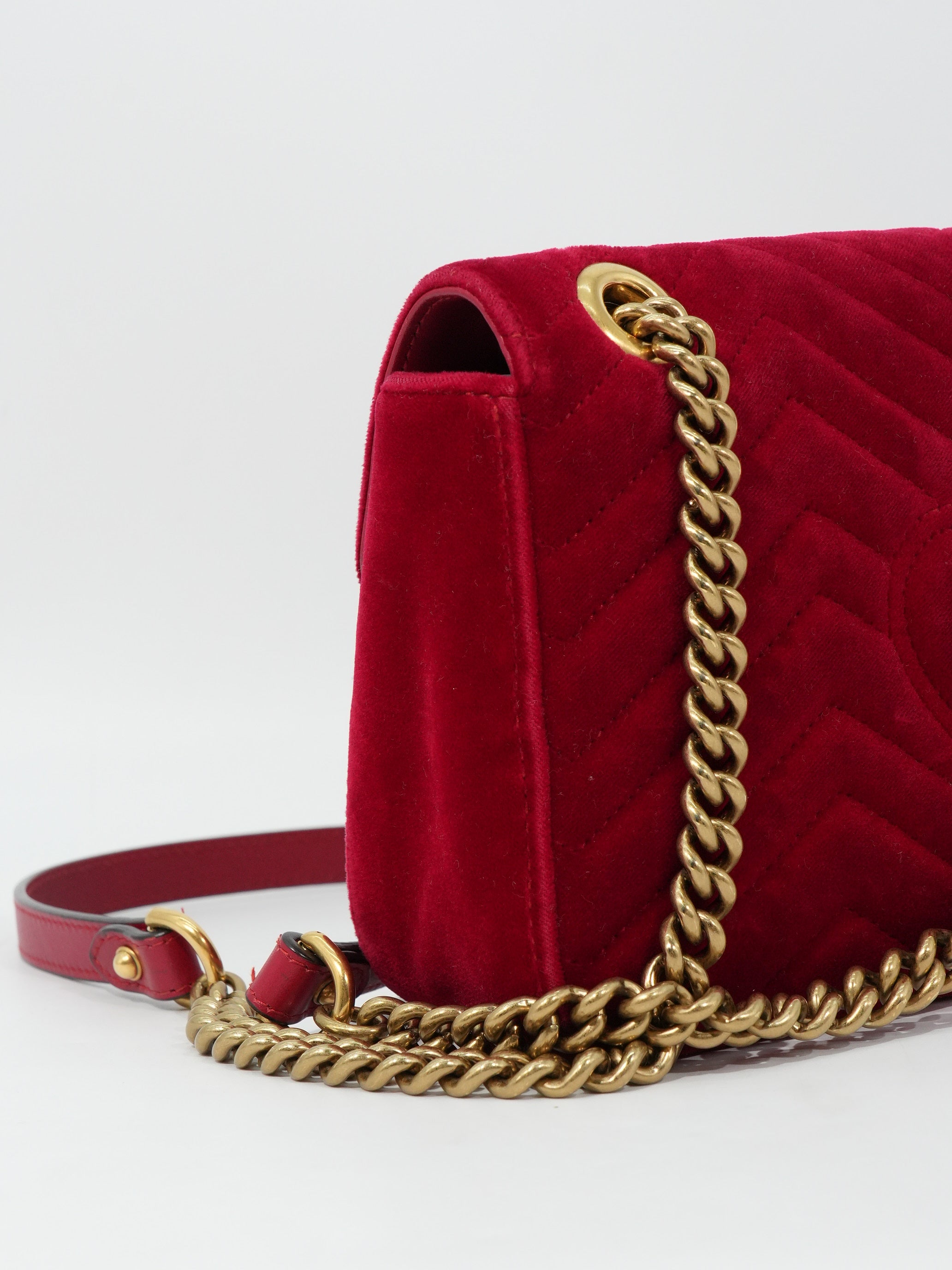 Gucci Marmont Media Velvet Matelassé