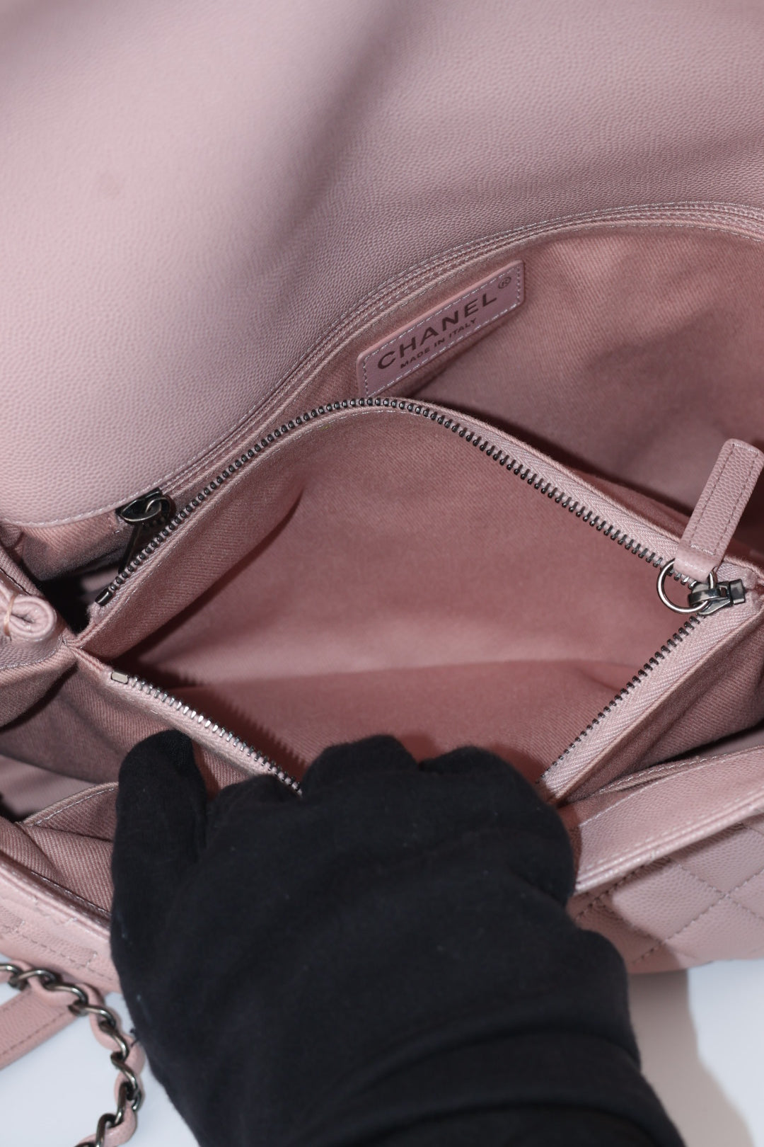 Chanel Coco Handle Media Caviar