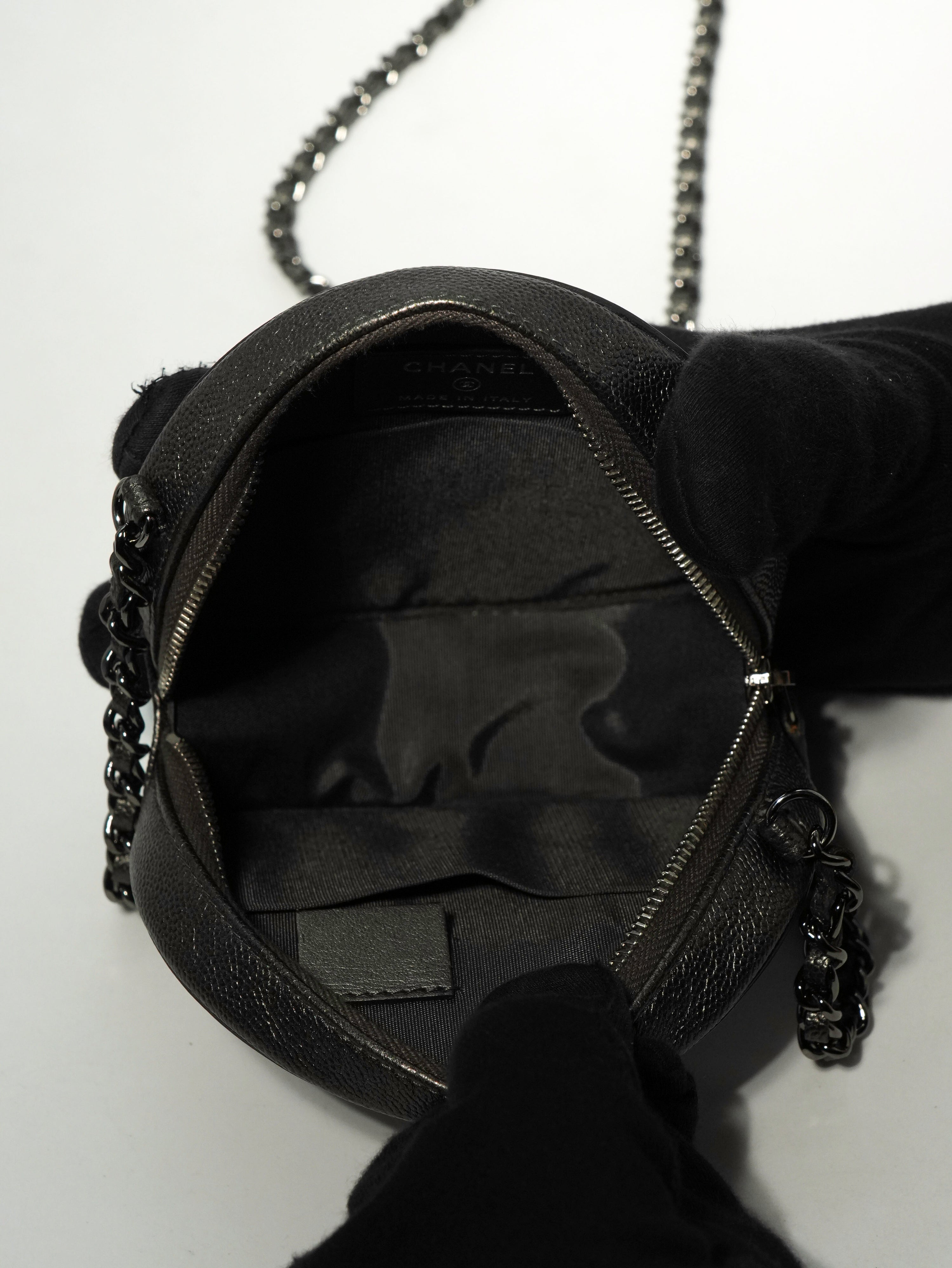 Chanel Round Filigree Caviar