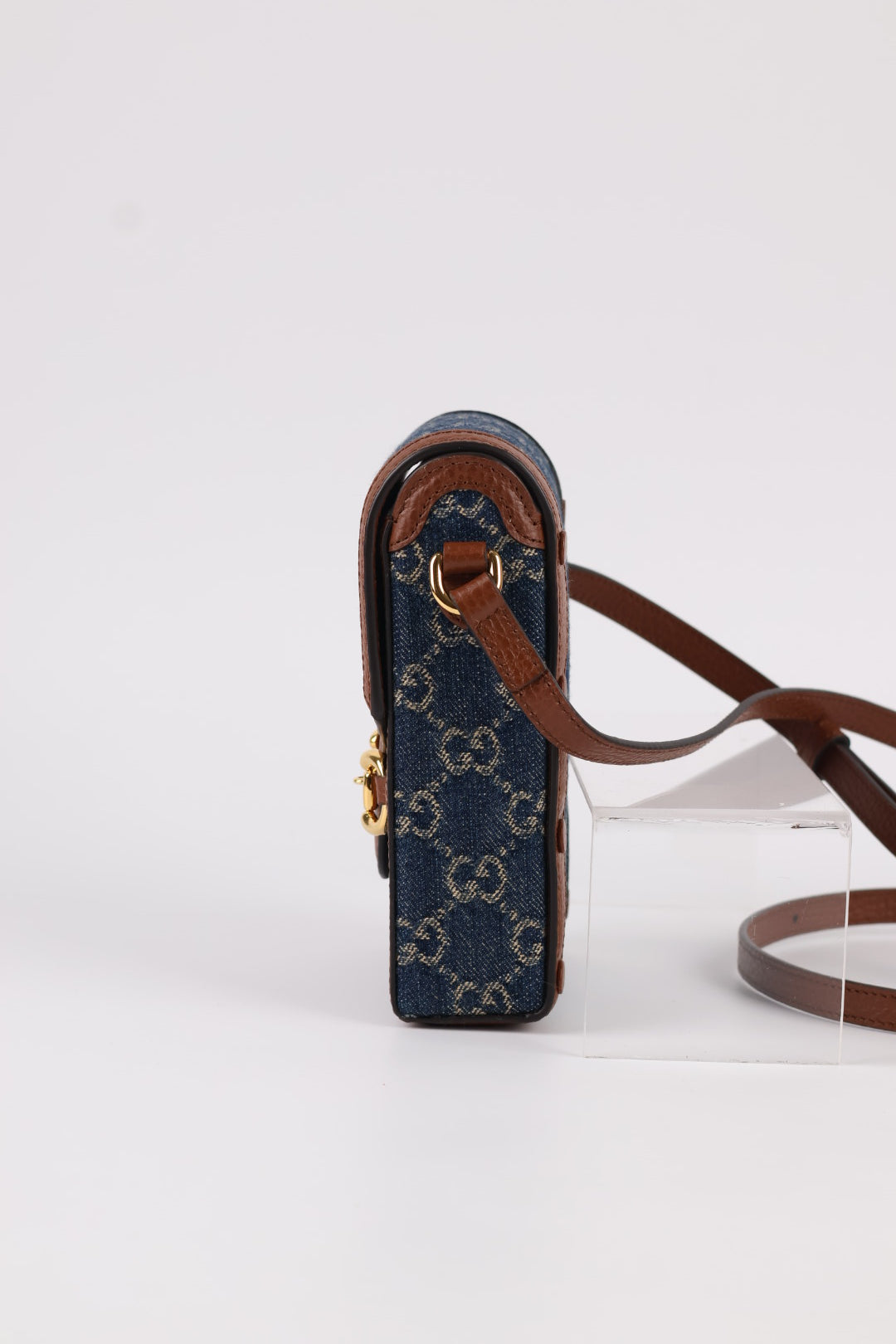 Gucci Porta Cellulare Horsebit GG Denim