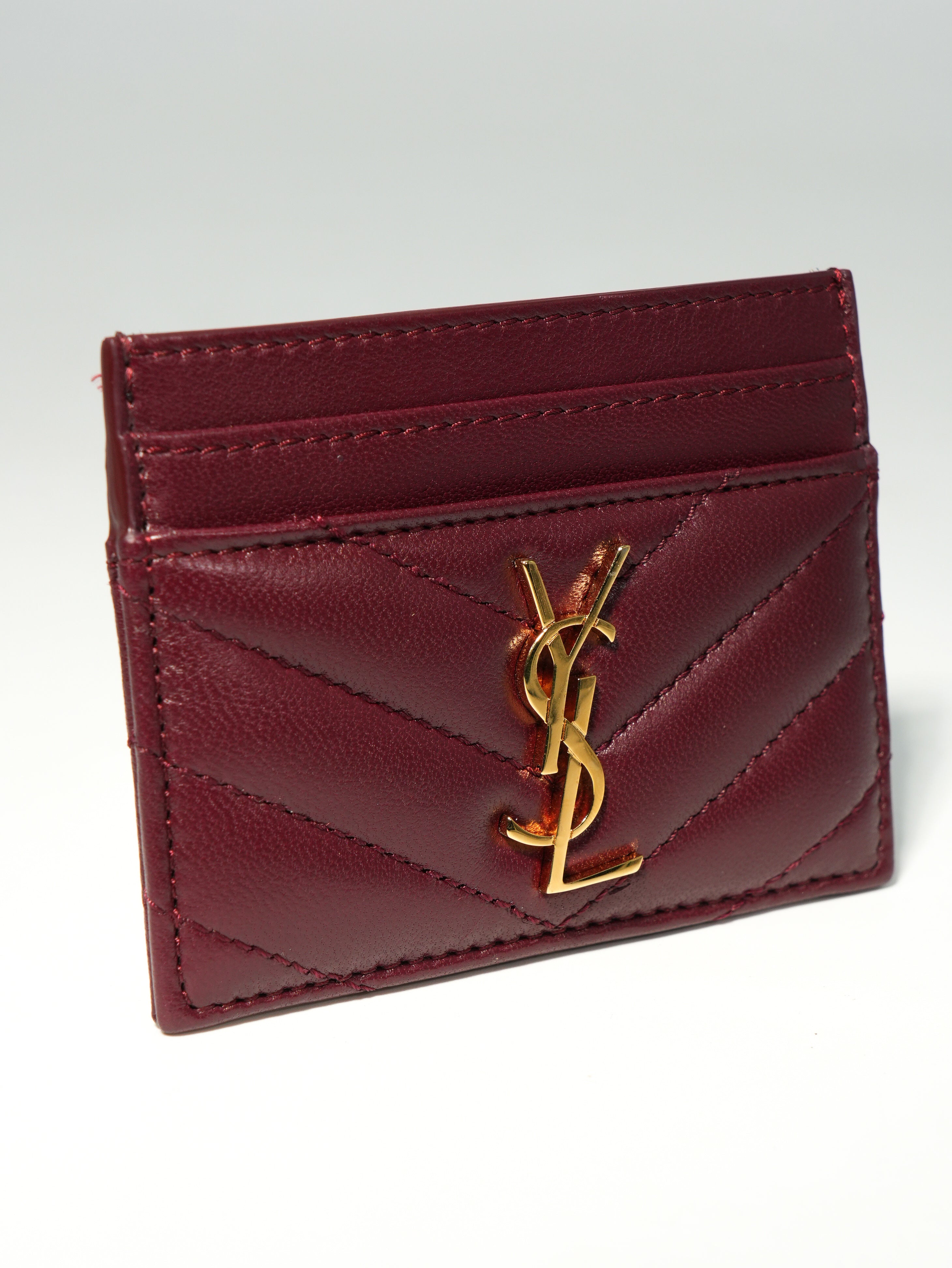 Saint Laurent Portacarte Cassandre in Pelle Agnello