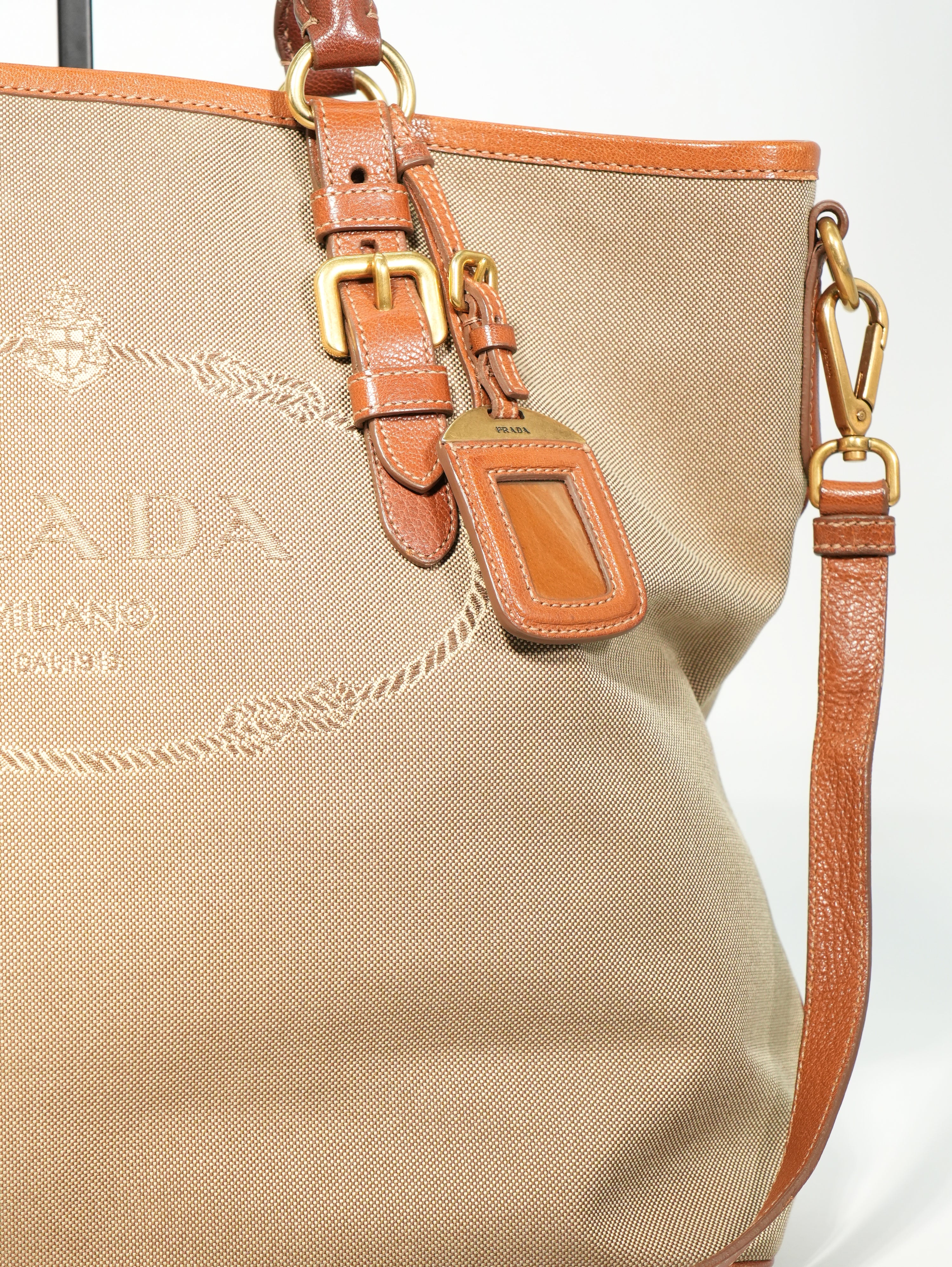 Prada Tote In Jacquard