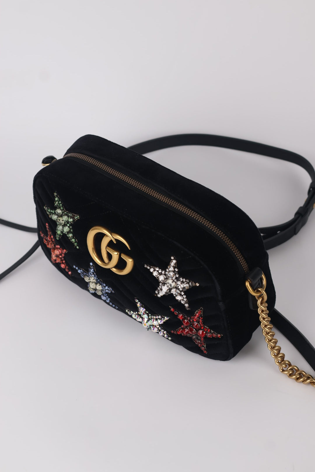 Gucci Marmont Camera Bag Velvet Star