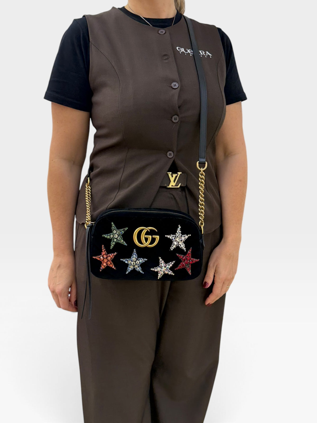 Gucci Marmont Camera Bag Velvet Star